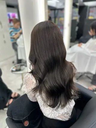 ロング カラー 縮毛矯正/艶カラー /髪質改善/なんばのヘアスタイル