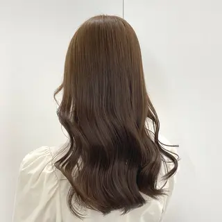 カラー ブリーチなし 透明感カラーのヘアスタイル