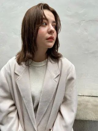 ミディアム カラー IVORY.所属・🟩白髪ぼかし/ボブ /ショートヘア/大司のヘアスタイル