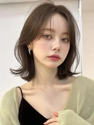 ミディアム 肥後 有紗のヘアスタイル