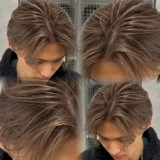 カラー メンズ メンズハイライト／ メンズブリーチカラーのヘアスタイル