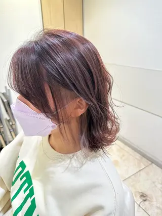 ミディアム カラー 波巻パーマ/毛流れ パーマ☘️りゅうせいのヘアスタイル