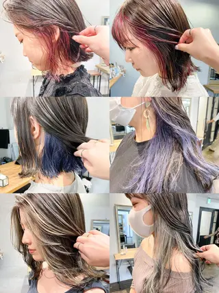 ロング カラー hair design verda所属・レイヤー暖色カラー 池袋Yamamotoのヘアスタイル