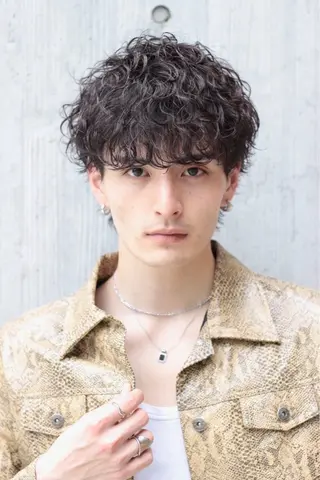 パーマ メンズ 渋谷サーフカール アメカジ美容師のヘアスタイル
