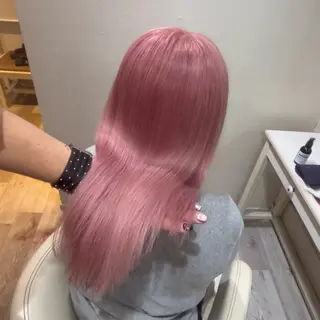 セミロング ハイトーン/レイヤー カット/TAKEのヘアスタイル