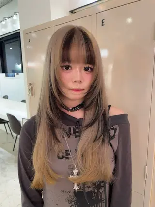 ロング 💥ウルフカット デザインあんな💥のヘアスタイル