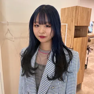 ロング カラー 望愛/レイヤー/ハイ トーン/デザインのヘアスタイル