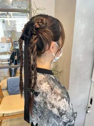 ヘアアレンジ 透明感カラー✨艶髪 制作🌱山根あゆみのヘアスタイル