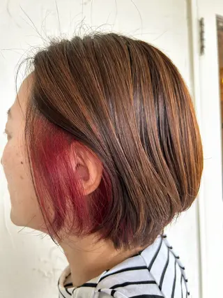 ショート モデル募集🌷/ 艶カラー/大谷李緒奈のヘアスタイル