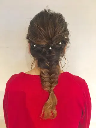 ロング ヘアアレンジ さかい なつみのヘアスタイル