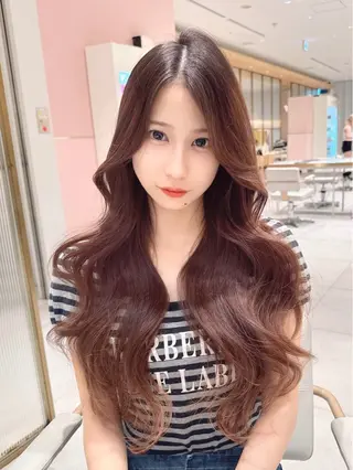 ロング カラー 韓国ヘア/レイヤー/ 顔まわり/りょーとのヘアスタイル
