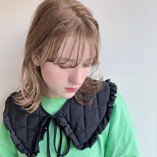 ミディアム 梅田美容室 山崎海波のヘアスタイル