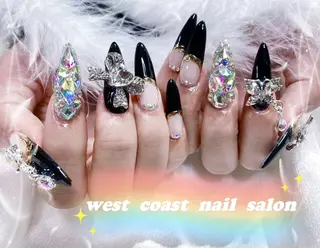 ネイル リボン、ガーリー パーツ放題専門店のネイルデザイン