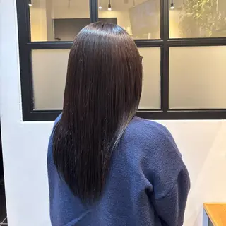 ロング カラー Rika🎀 艶カラー🫧縮毛矯正のヘアスタイル