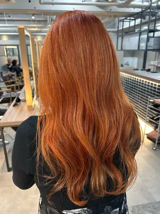 ロング カラー ハイトーン/赤みなし 透明感/ririkaのヘアスタイル