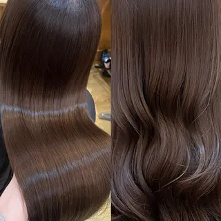 ロング カラー 👑髪質改善wカラー /ハイトーン/アユカのヘアスタイル