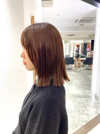 セミロング 長町/酸性ストレート /曲がる縮毛矯正のヘアスタイル