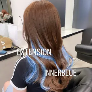 ロング カラー エクステ🩵ブリーチ 韓国ヘア🩵KAEのヘアスタイル