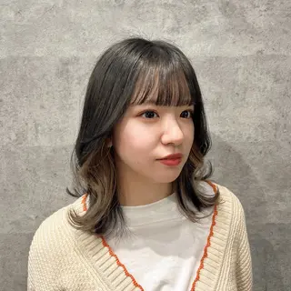 ミディアム カラー 椙山 沙南子のヘアスタイル