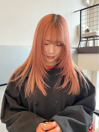 セミロング カラー aya/メンズヘア/ メンズカット/ボブのヘアスタイル