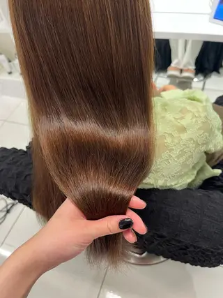 ロング りおな/エクステ /ミルクティーカラーのヘアスタイル