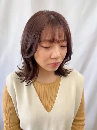 ミディアム 富永 美玖のヘアスタイル