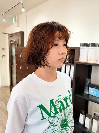ショート パーマ Miyamoto Yasuchikaのヘアスタイル