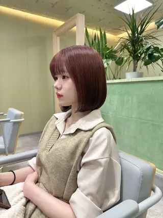 ショート ボブ/ぱつっとボブ/ 谷口 海星のヘアスタイル