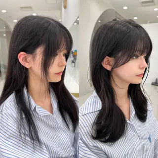 ロング カラー MAEUL NAGOYA所属・前髪顔周り/レイヤー 韓国/桔川恒のヘアスタイル