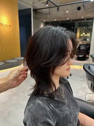 ミディアム 似合わせカラー× ウルフカット/ホマレのヘアスタイル