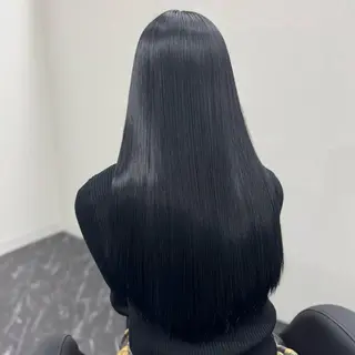 ロング パーマ ブリーチなし Ⅰ 髪質改善カラーのヘアスタイル