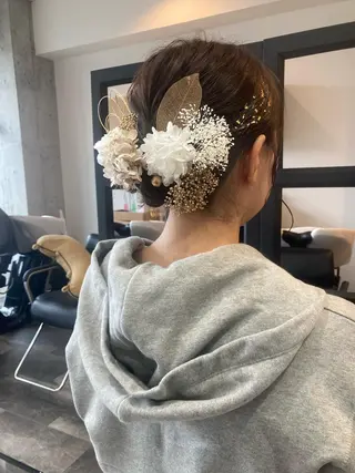 ミディアム ✨色持ちの良い艶 カラー✨蟹江真世のヘアスタイル