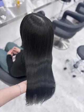 ロング カラー 韓国風暗髪ヘア🤍 🫧MIREIのヘアスタイル