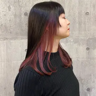 ロング カラー 比嘉 陽のヘアスタイル