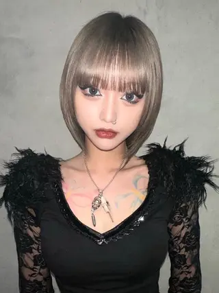 ミディアム カラー 國井 廉のヘアスタイル