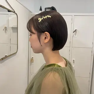 ショート ヘアアレンジ 透明感カラー、 アレンジ/miyuのヘアスタイル
