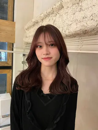 ミディアム カラー 北堀江/ストレート /ブリーチ/じゅきのヘアスタイル