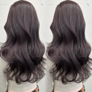 カラー セミロング 透明感🪽艶カラー☆ トレンドヘア✨のヘアスタイル