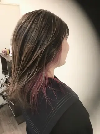 ミディアム カラー Hair make VERDA所属・富永 憲一郎のヘアスタイル