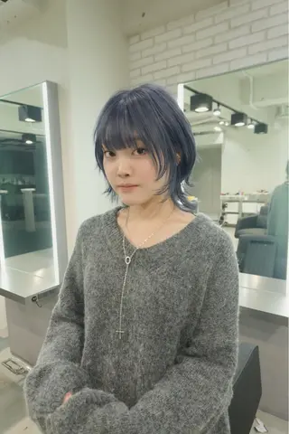 ショート Airi 韓国y2k ボブパーマのヘアスタイル