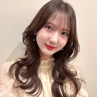 セミロング 🌹ハッシュカット、 レイヤー韓国ヘア🌹のヘアスタイル