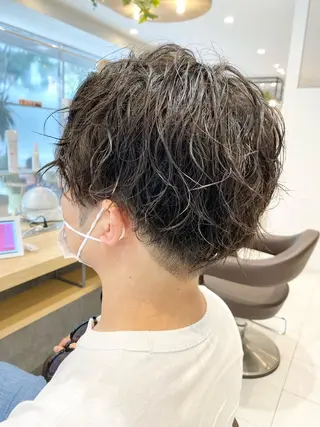 ミディアム パーマ メンズ 💈メンズ特化 美容師サキ💈のヘアスタイル