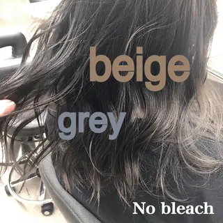 ミディアム カラー 柔らかbeige モトキのヘアスタイル