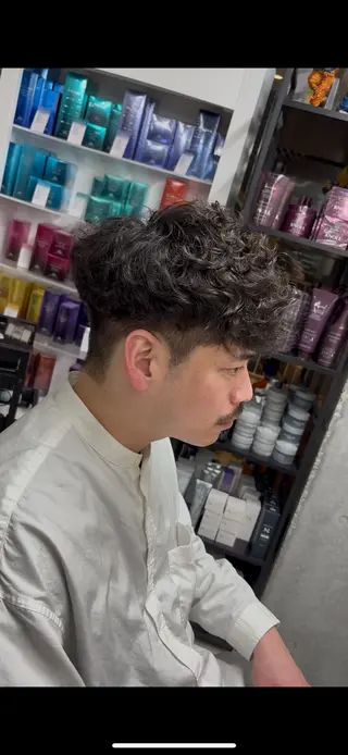 ショート パーマ メンズパーマ特化 園田　楓莉のヘアスタイル