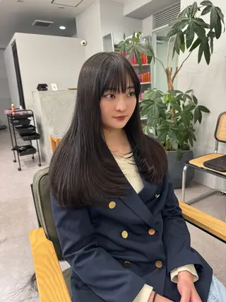 ロング カラー ヘアアレンジ 暖色系/透明感 治野心のヘアスタイル