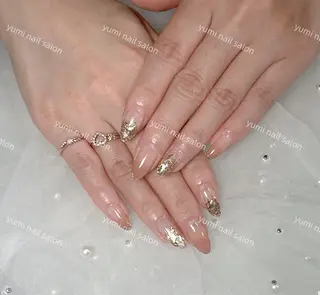 ネイル shineジェル& チップ長さだしのネイルデザイン