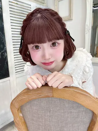 ミディアム カラー 🍓艶モテ暖色カラー 🎀mayu🍓のヘアスタイル