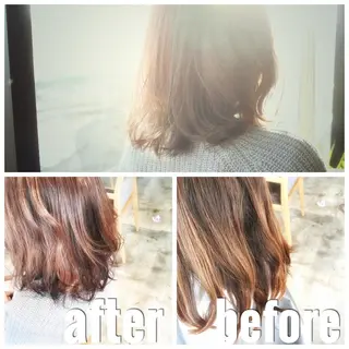 ミディアム カラー BOB🌟ハイトーン /ブリーチ/TAKUのヘアスタイル