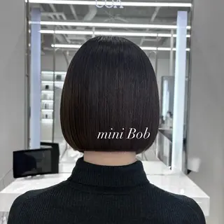 ショート カラー ボブ/前髪顔周り COA【komo】のヘアスタイル