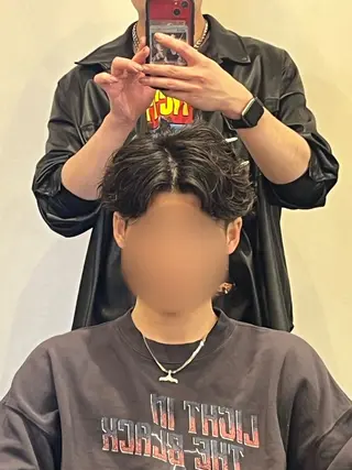 ショート パーマ メンズ 韓国風メンズ/毛流れ ヘアなら須田龍世のヘアスタイル